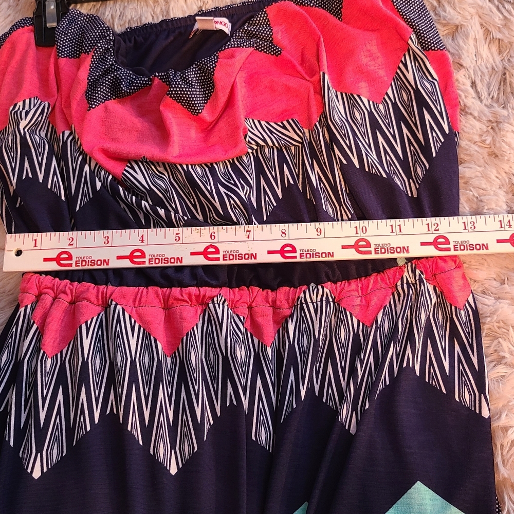Chevron Patterned Maxi Dress Bongo M - Picture 5 of 10